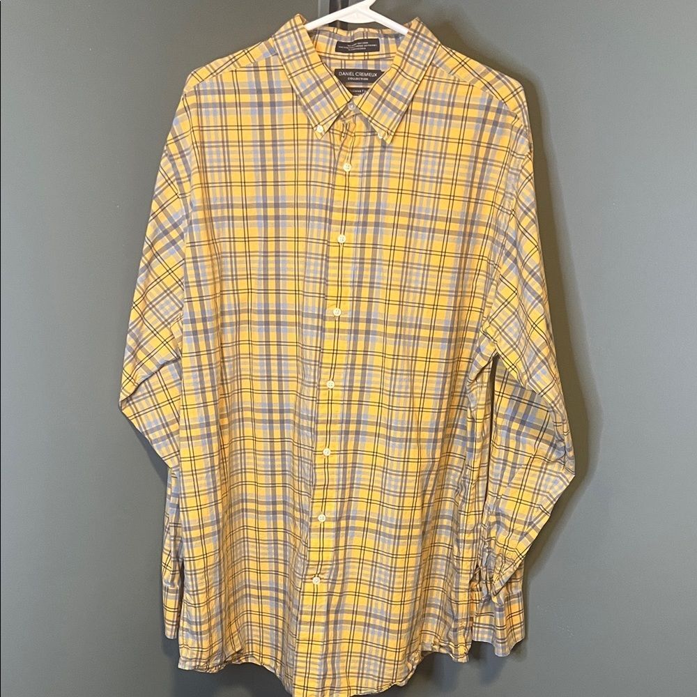 Daniel Cremieux Yellow and Blue Plaid Shirt